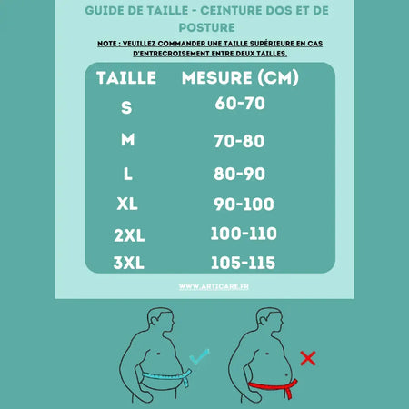Ceinture Dos et de Posture Ajustable | ArtiCare™ ArtiCare